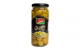 Vishaal Entree Olives Green Pitted   Glass Jar  250 grams